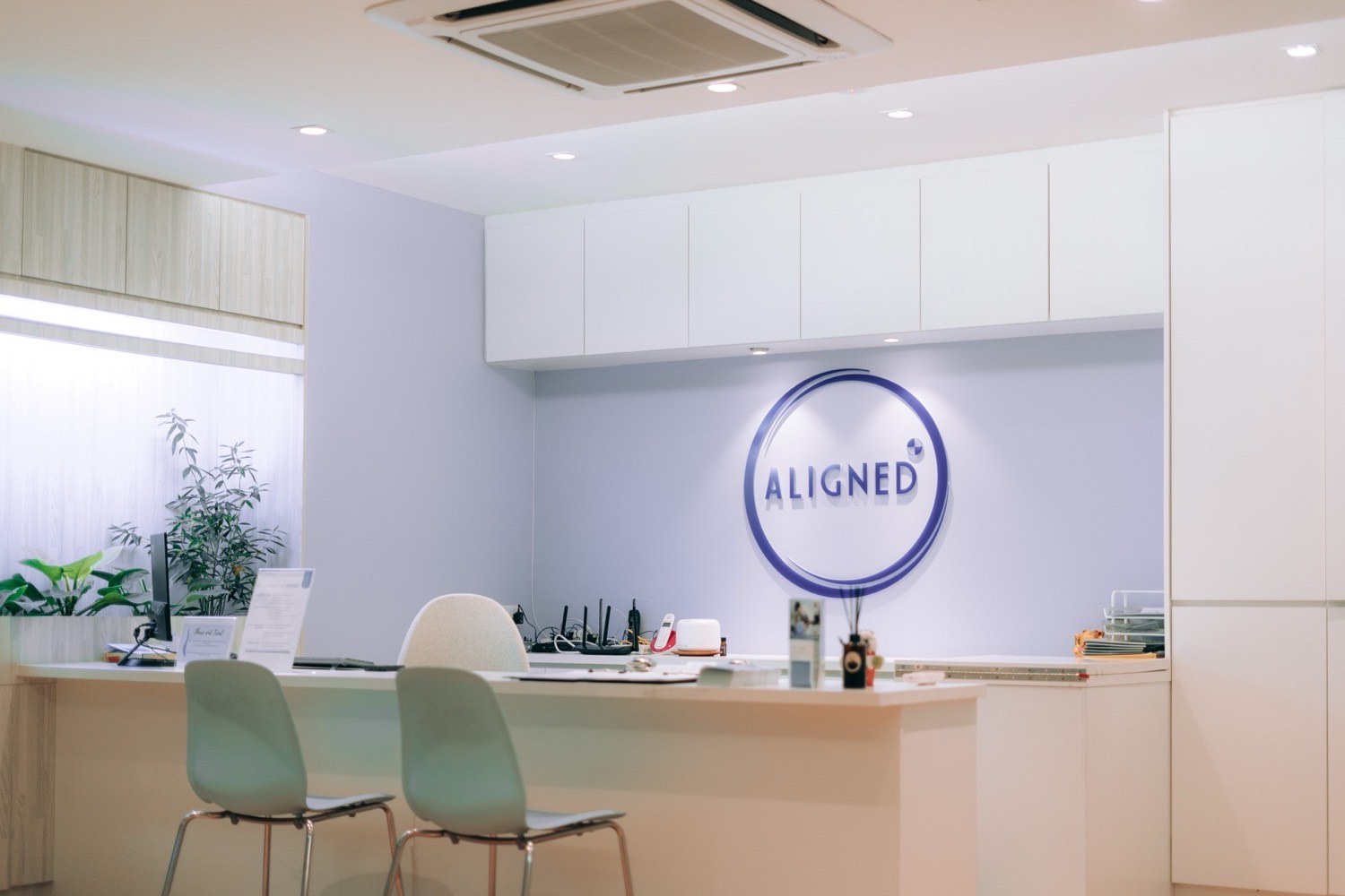 Reception area at Aligned in Mid Valley City